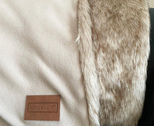 Luxury Faux Fur Dog Blanket - Brown Mix
