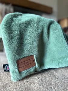 *NEW* Luxury Faux Fur Dog Blanket - Sage