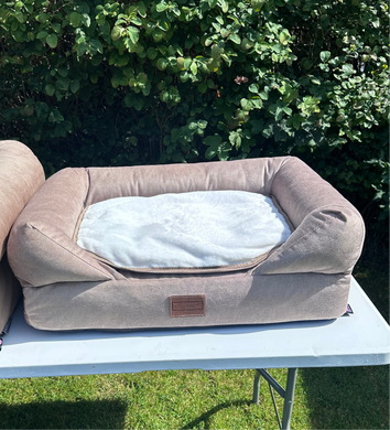 *READY TO GO* SMALL SANDY BEIGE LOUNGER