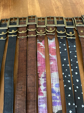 *PRICED TO CLEAR* Cork/Fabric Collars