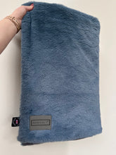 Load image into Gallery viewer, Luxury Faux Fur Dog Blanket - Slate blue