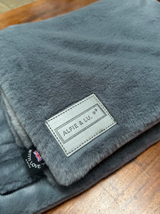 *NEW* Luxury Faux Fur Dog Blanket - Grey