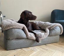 Load image into Gallery viewer, Luxury Faux Fur Dog Blanket - Light Grey
