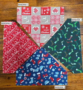 CLEARANCE CHRISTMAS BANDANAS