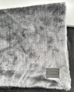 Luxury Faux Fur Dog Blanket - Silver Grey