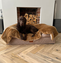 Load image into Gallery viewer, Luxury Faux Fur Dog Blanket - Tan