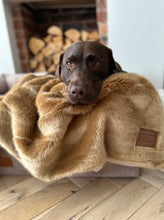 Load image into Gallery viewer, Luxury Faux Fur Dog Blanket - Tan
