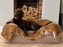 Load image into Gallery viewer, Luxury Faux Fur Dog Blanket - Tan