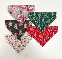 Load image into Gallery viewer, Red Reindeer and Christmas Tree Bandana