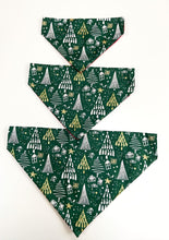 Load image into Gallery viewer, Glittery Christmas Bandana - Green