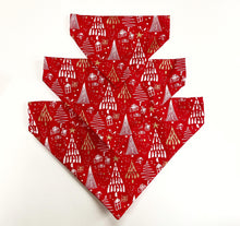 Load image into Gallery viewer, Red Reindeer and Christmas Tree Bandana
