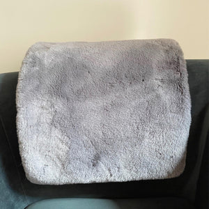 Luxury Faux Fur Dog Blanket - Dark Grey