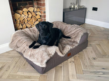 Load image into Gallery viewer, Luxury Faux Fur Dog Blanket - Brown Mix