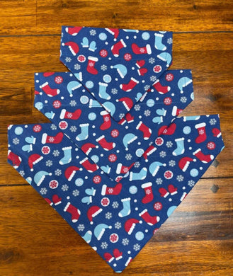 Blue Christmas Pattern Bandana