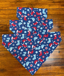 Blue Christmas Pattern Bandana