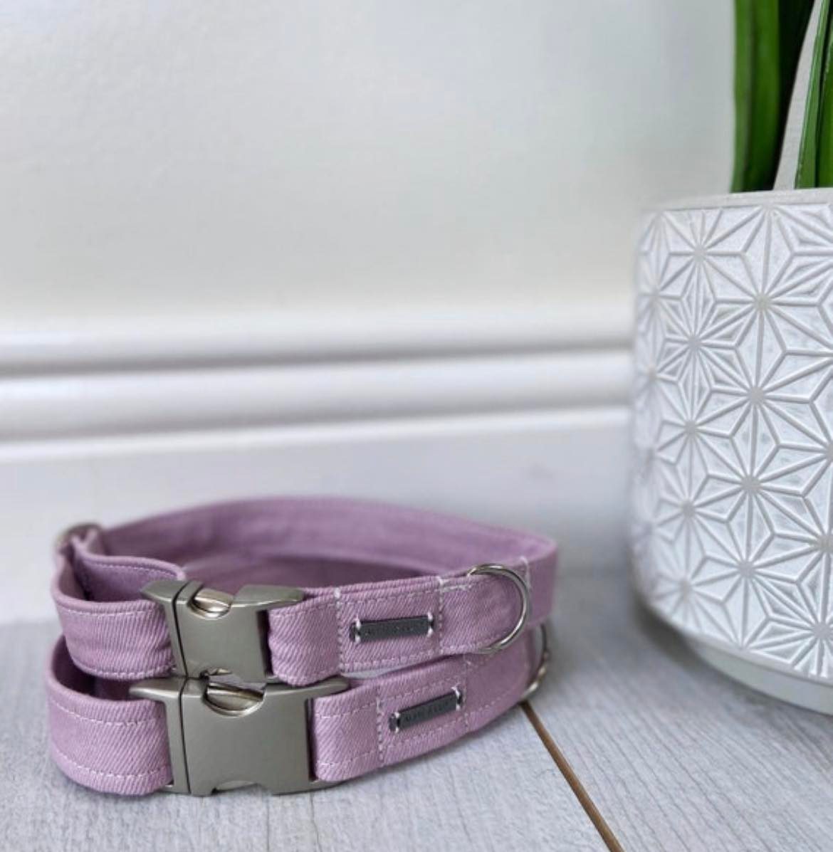 Fabric Adjustable Dog Collar - Pink - S/M/L - Matching Lead Available