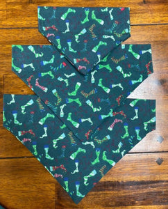 Dark green Christmas Pattern Bandana