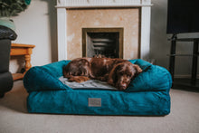 Load image into Gallery viewer, The Lounger Bed - Teal/Grey *New Fabrics*