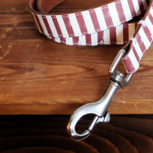Red Stripe Leather Collar by Inky Goat