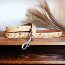 Load image into Gallery viewer, Yellow Rose Leather Collar by Inky Goat