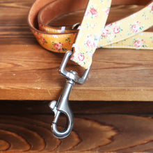 Load image into Gallery viewer, Yellow Rose Leather Collar by Inky Goat