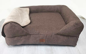 The Lounger Bed - Brown/Gold Topper (Old Fabrics)
