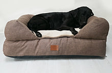 Load image into Gallery viewer, The Lounger Bed - Brown/Gold Topper (Old Fabrics)