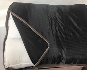 The Lounger Bed - Brown/Gold Topper (Old Fabrics)