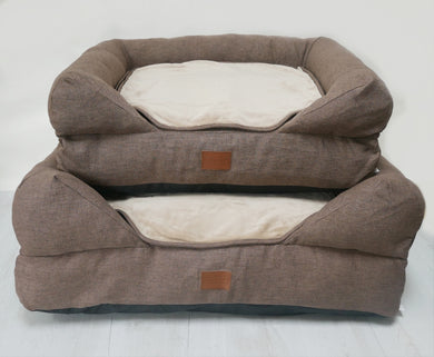 The Lounger Bed - Brown/Gold Topper (Old Fabrics)