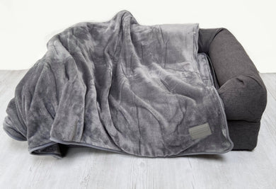 Cosy Plush Dog Blanket - Grey