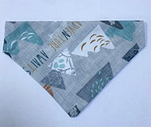 Load image into Gallery viewer, Blue &#39;Adventure Awaits&#39; Bandana