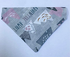 Pink 'Adventure Awaits' Bandana