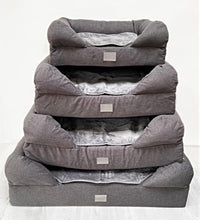 Load image into Gallery viewer, The Lounger Bed - Charcoal/Grey *New Fabrics*