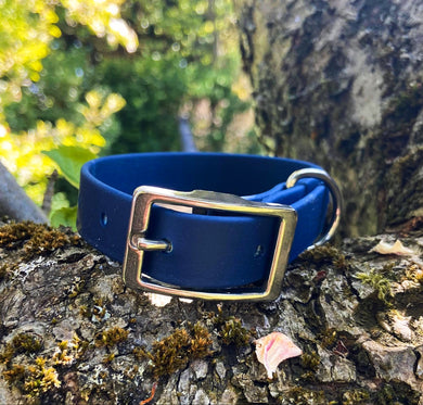 Biothane Waterproof Collar - Navy/Steel