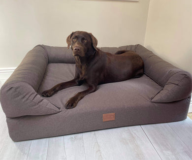*REDUCED PRICE* Large Brown Loungers (new fabrics) - Topper not attached