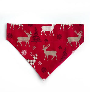 Red Reindeer Christmas Bandana