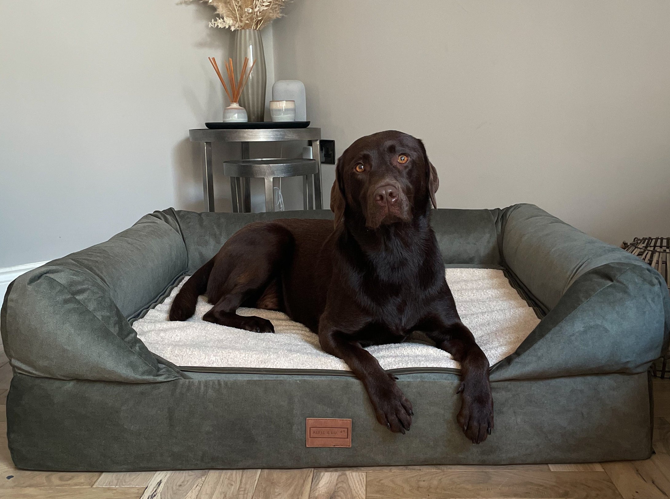 The Lounger Bed - Olive Green