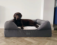 Load image into Gallery viewer, The Lounger Bed - Charcoal/Grey *New Fabrics*
