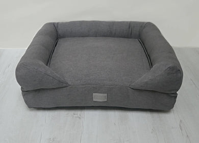 *REDUCED PRICE* Charcoal Lounger (new fabrics) - Topper not attached