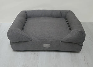 *REDUCED PRICE* Charcoal Lounger (new fabrics) - Topper not attached