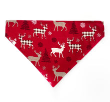 Load image into Gallery viewer, Red Reindeer Christmas Bandana