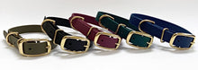 Load image into Gallery viewer, Biothane Waterproof Collar - Wine Red/Brass